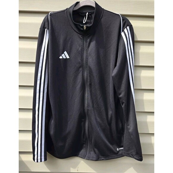 Adidas Mens XL Tiro 23 League Training Track Jacket Aeroready Black w/ 3 Stripes - Picture 2 of 10